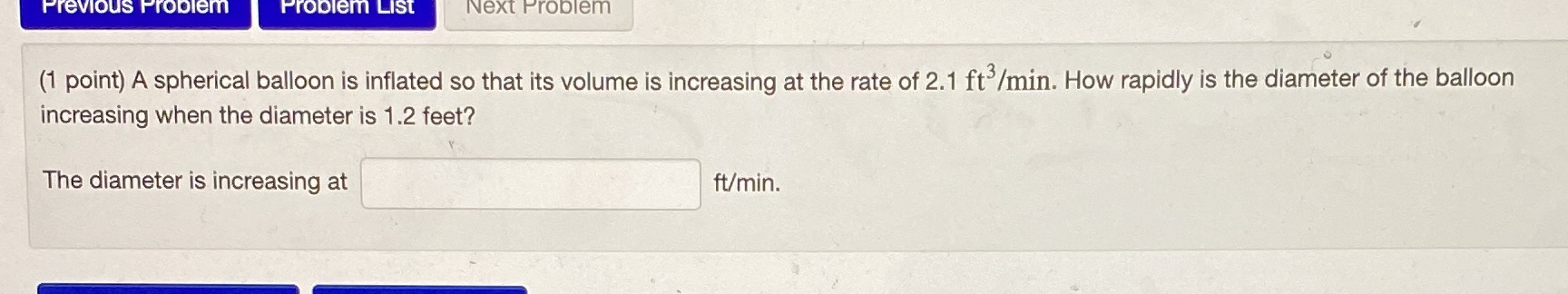 Please help me! Previous Problem Problem List Next Problem (1 point) A