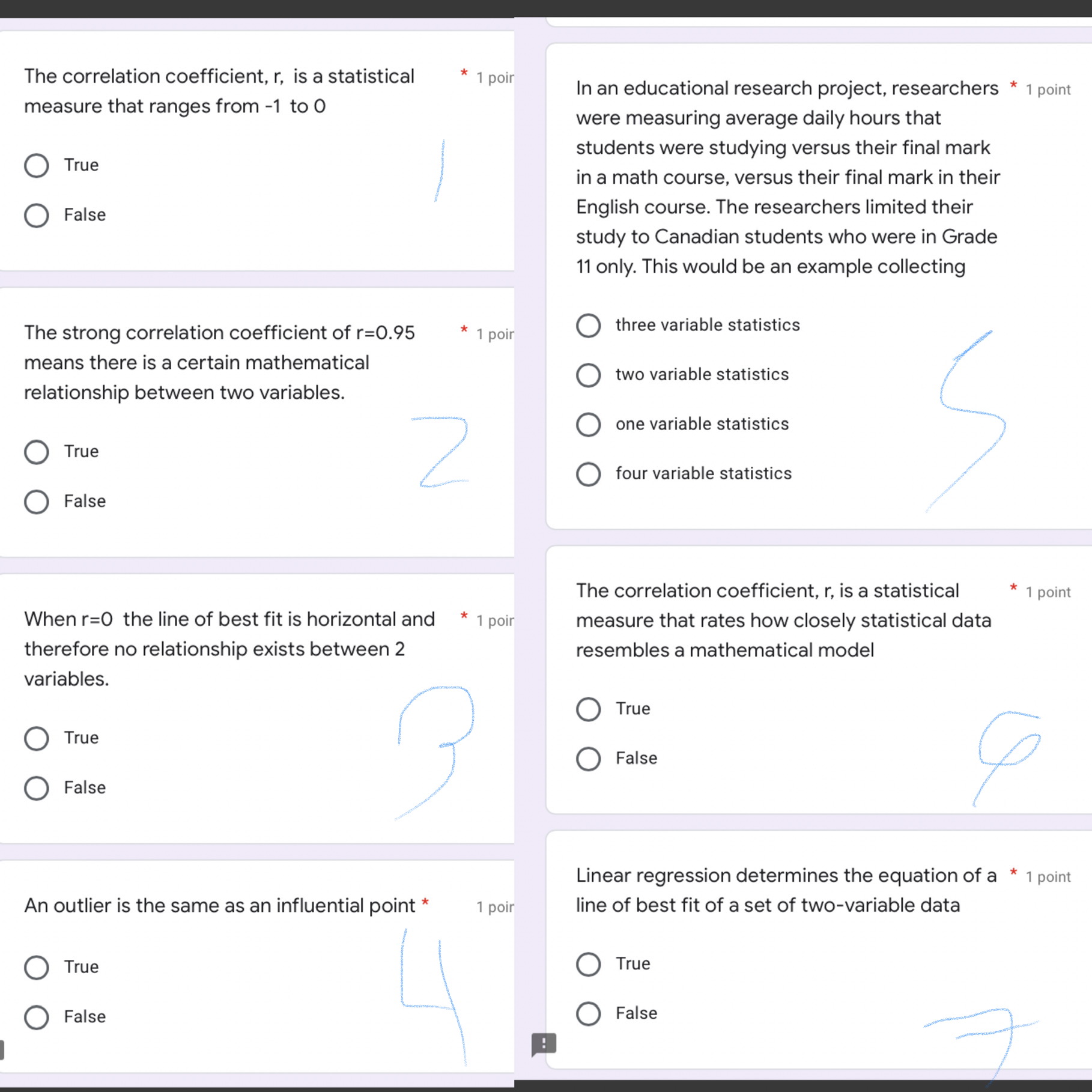 of a * 4 points . . A II 1 college math