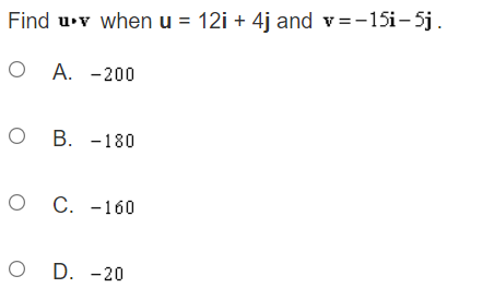 u = 2i + j and v = i + 2] are
