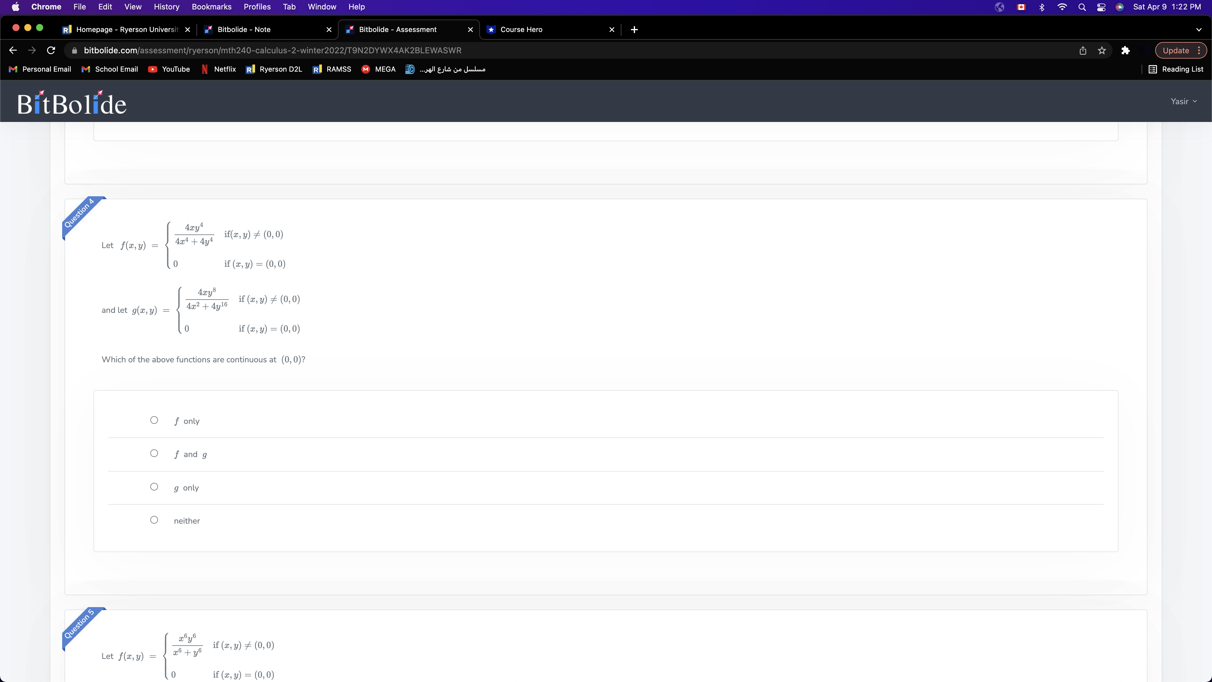  Chrome e Edit View History Bookmarks Profiles Tab Window Help 6