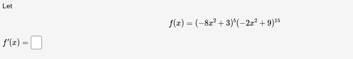 f(x) = (-8+ + + 9)15