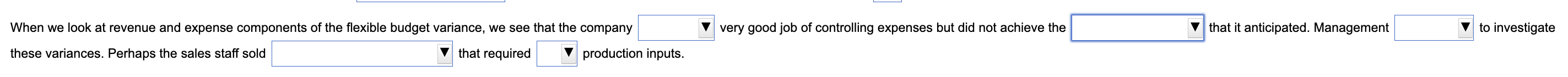 incomplete performance report.) Complete the performance report by filling in all missing