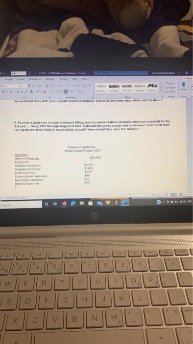 recommendations, and what are some steps that could fix them 6. Provide