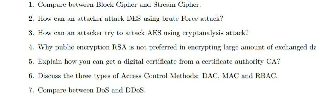 an attacker attack DES using brute Force attack? 3. How can an