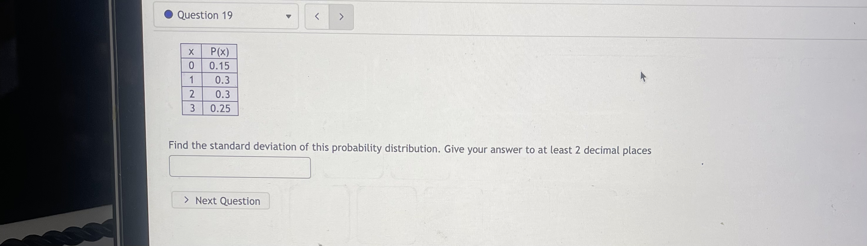 cameras in the sample. Write the probability distribution for X. F k