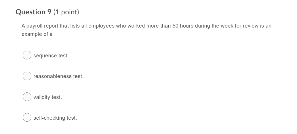 accounts payable balances and recorded cash payments Question 3 (1 point) The
