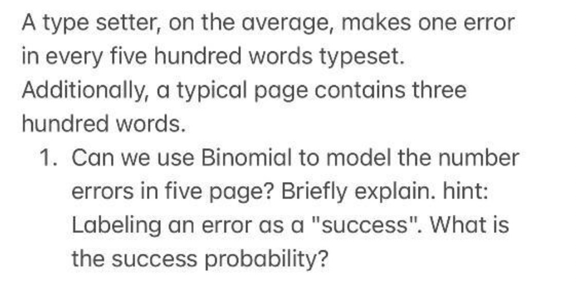  A type setter, on the average, makes one error in every
