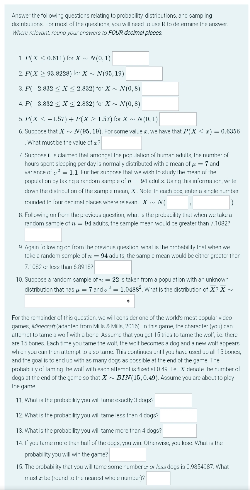 Hey need help using rstudio Answer the following questions relating to probability,