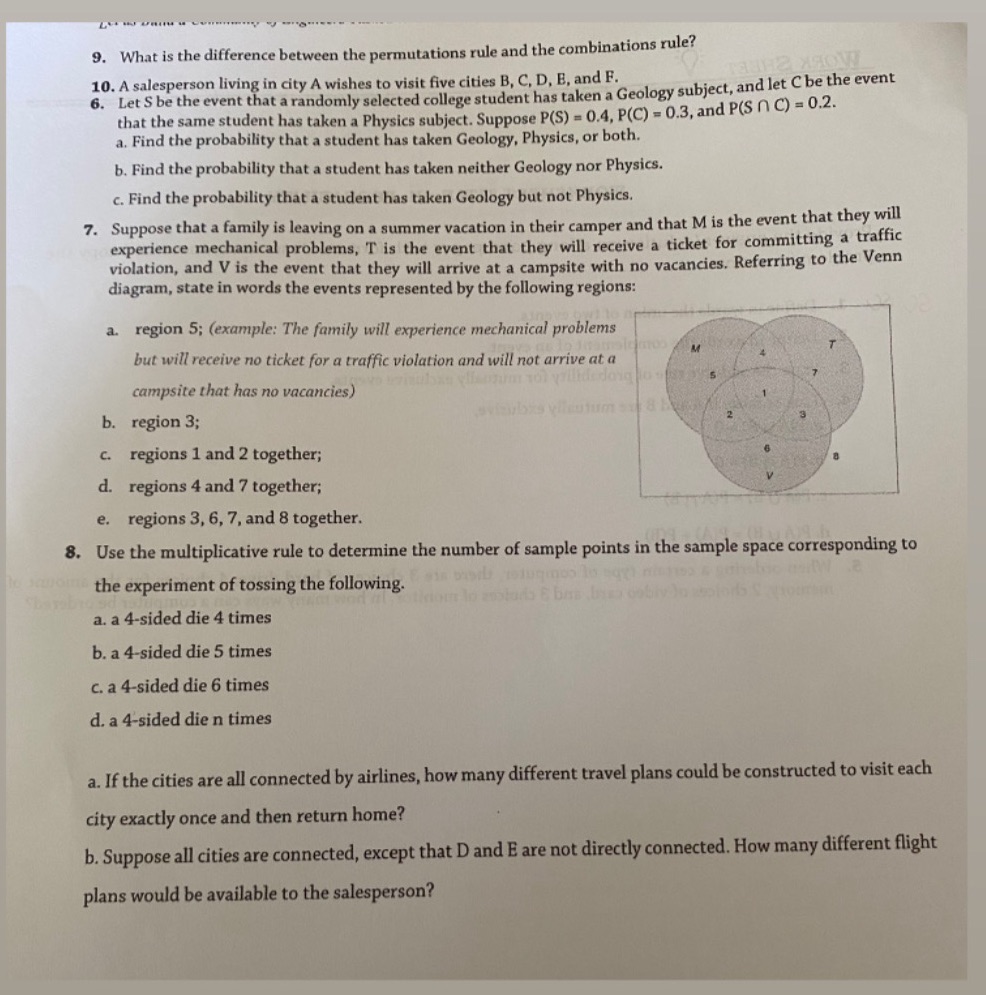 This is Statistics and Data Analysis :PROBABILITYAnswer the question. 9. What is