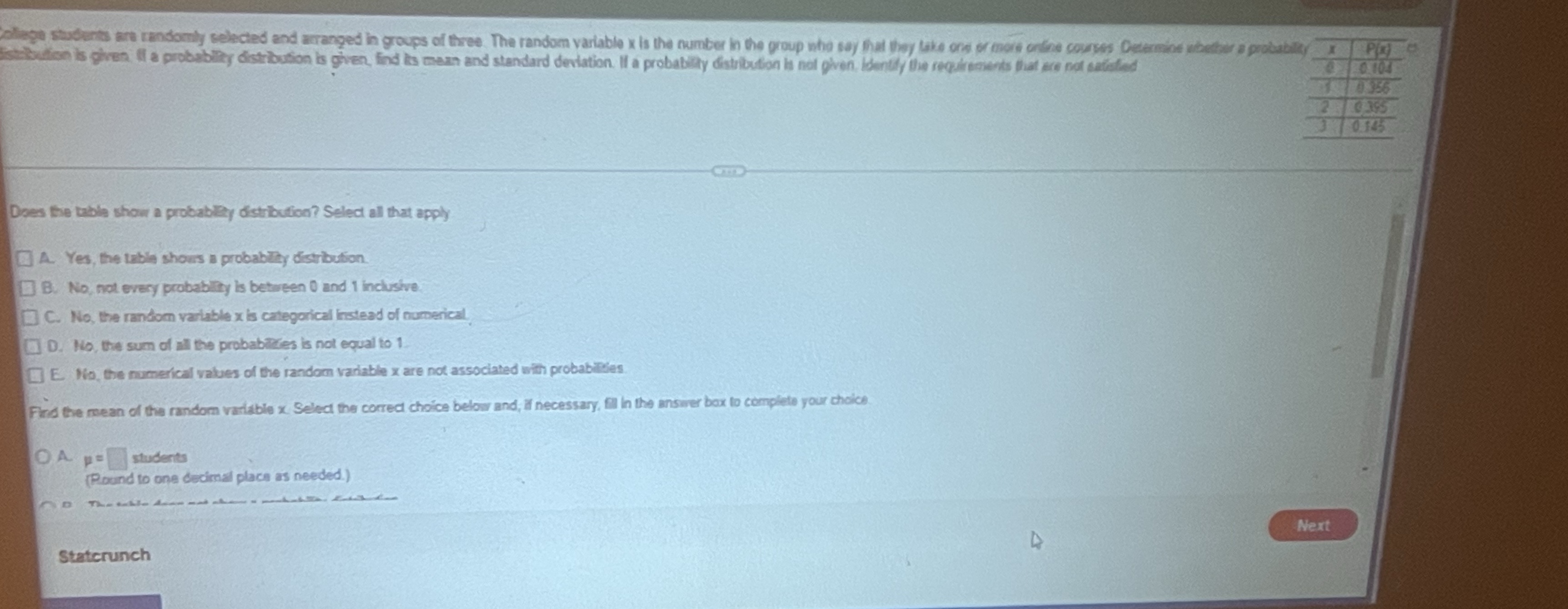 Find the standard deviation of the random variable X ed and arranged