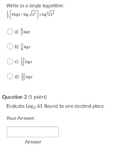 Round to one decimal place. Your Answer: AnswerChoose all the transformations that