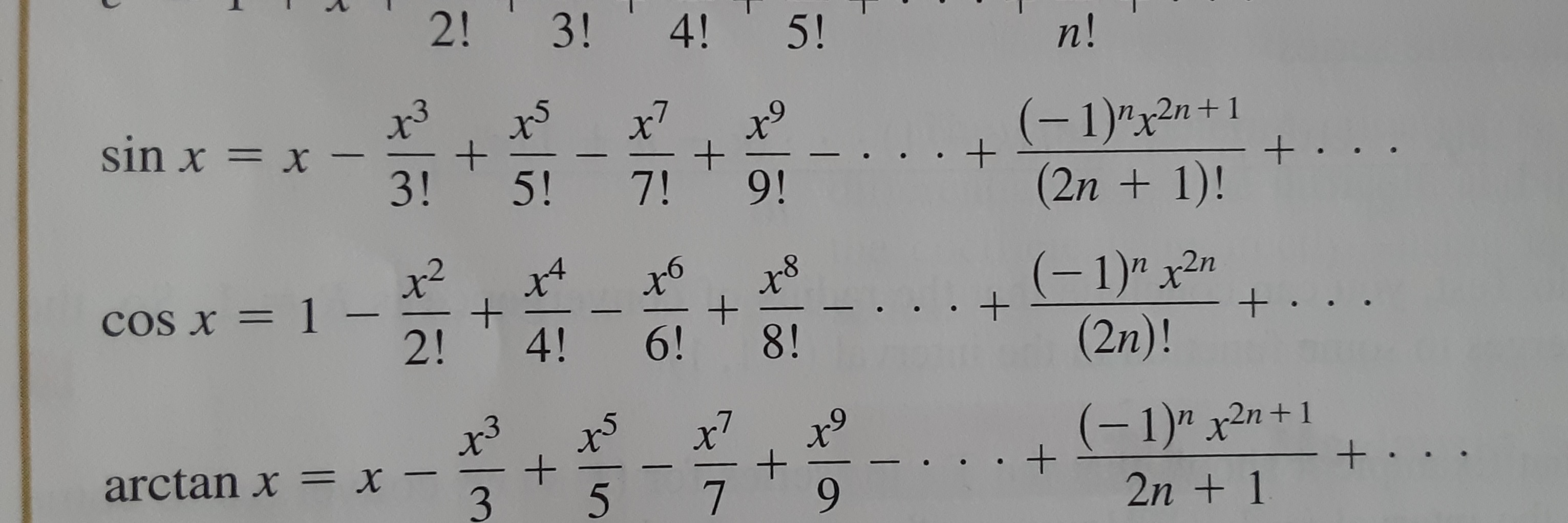 the radius of convergence for the power series from #6.2! 3! 4!