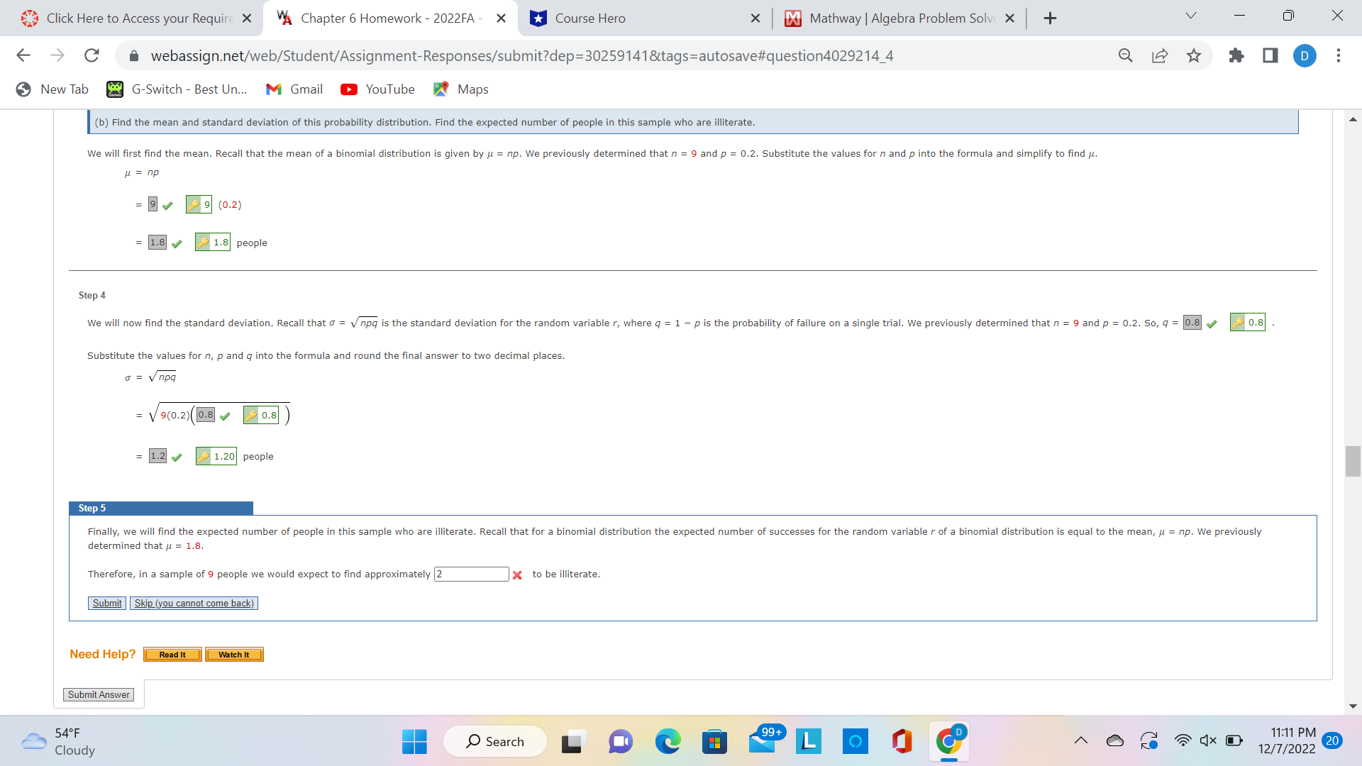 - 2022FA - X Course Hero X Mathway | Algebra Problem Solve