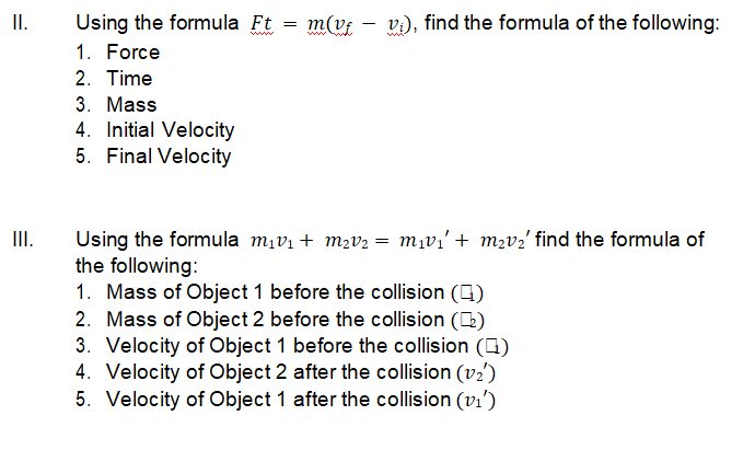 Using the formula g; = mew 35;), find the formula of