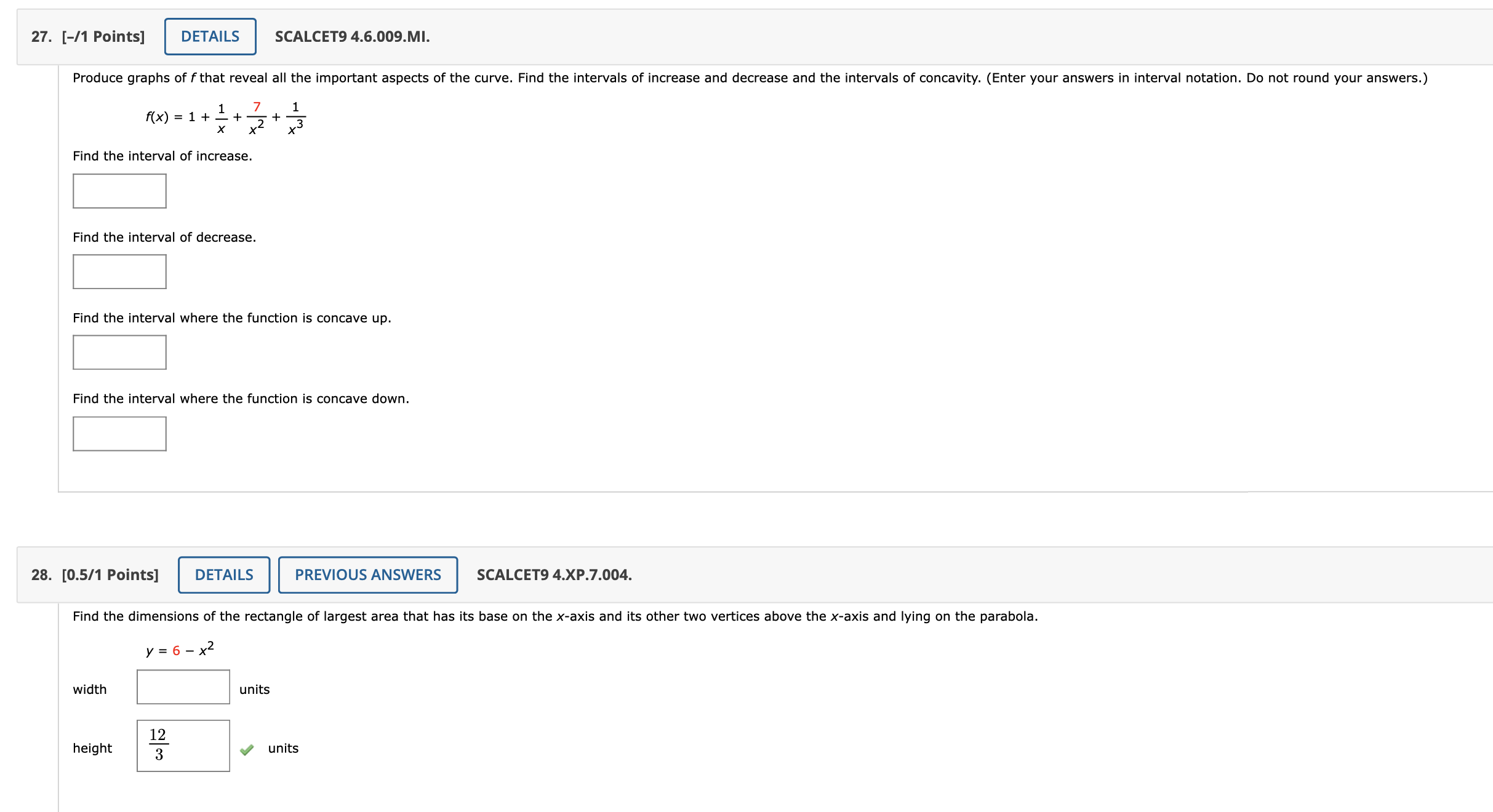 find the absolute minimum and maximum values of the function. f (x