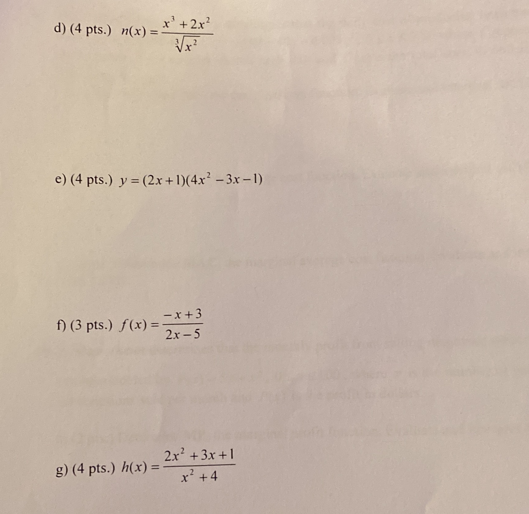 Determine the derivative for the given function. Simplify the derivative so that
