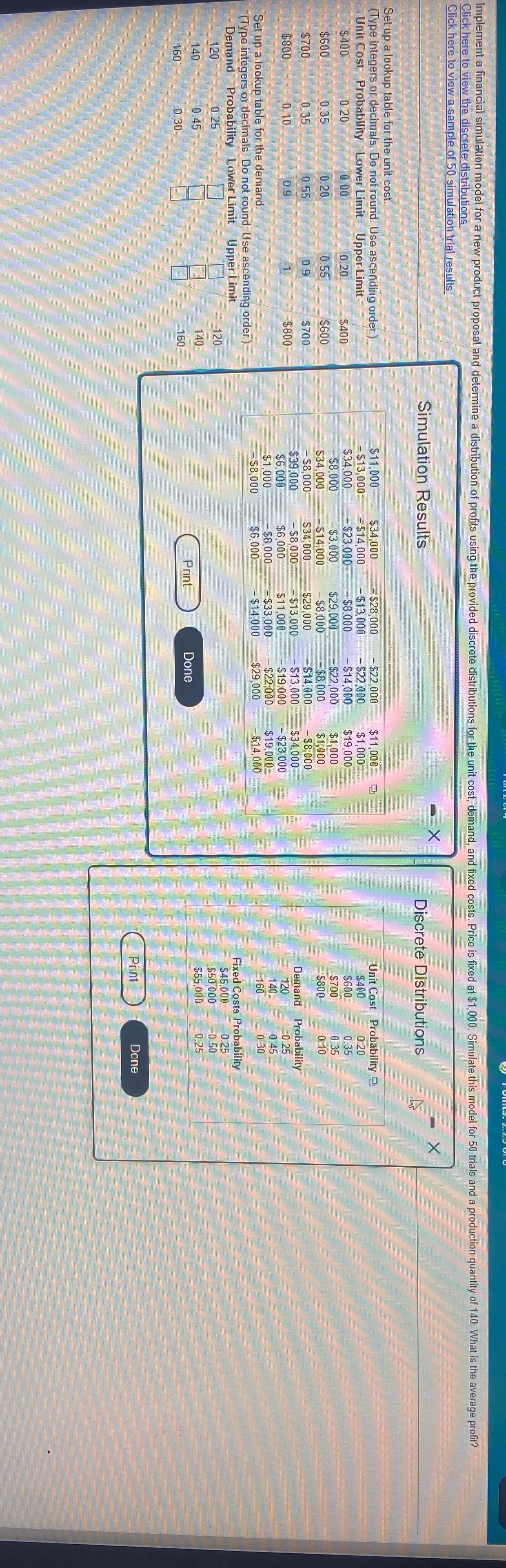 Sta Click here to view the discrete distributions. Implement a financial simulation