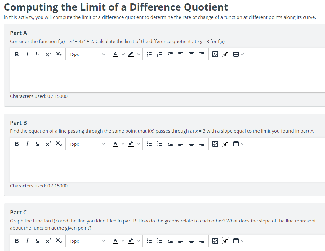  Computing the Limit of a Difference Quotient In this activity, you