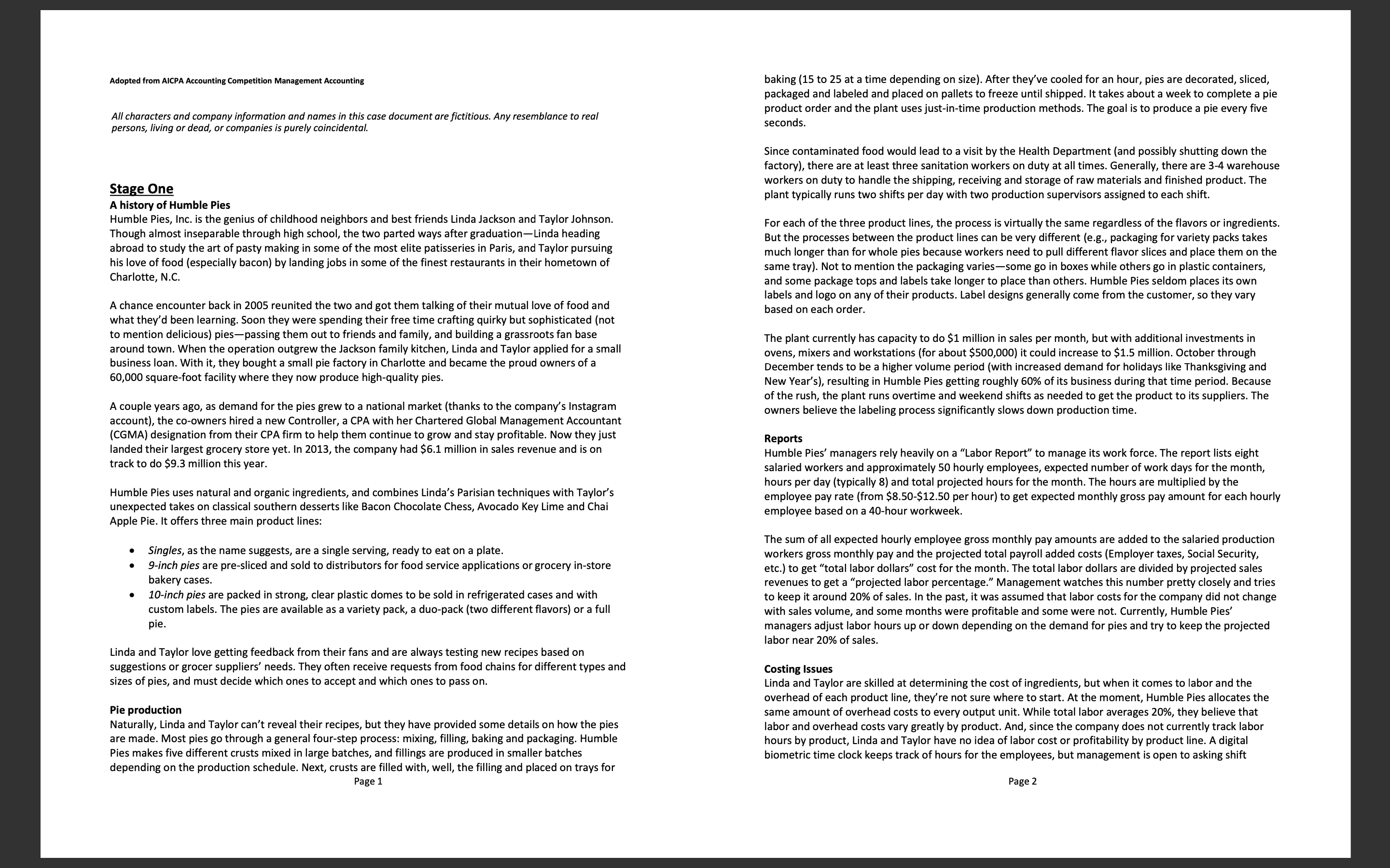 This is a case study for accounting, If you can answer