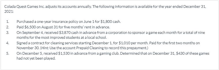 No Entry' for the account titles and enter O for the amounts.