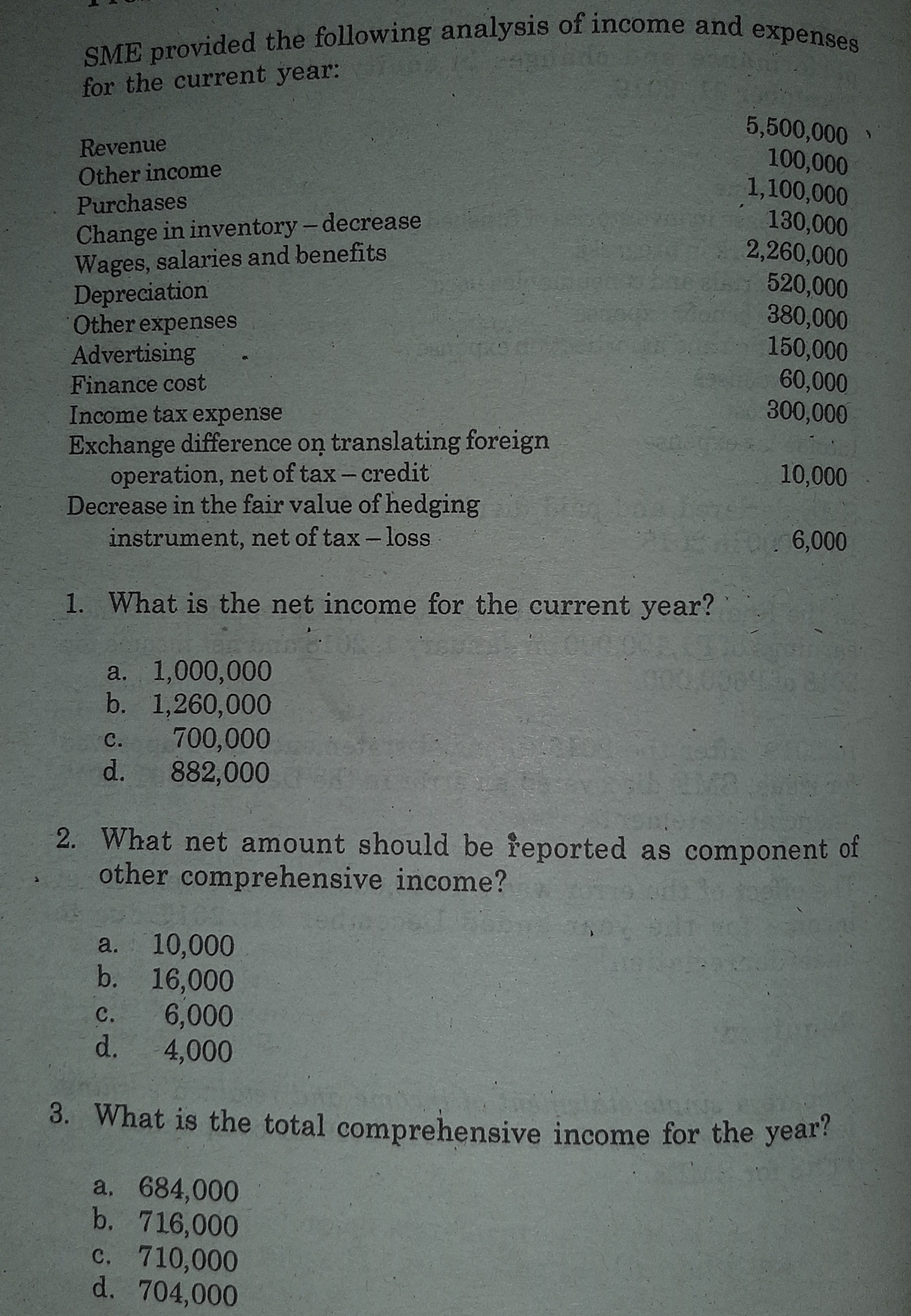 Can you help me answer these questions by providing step by step