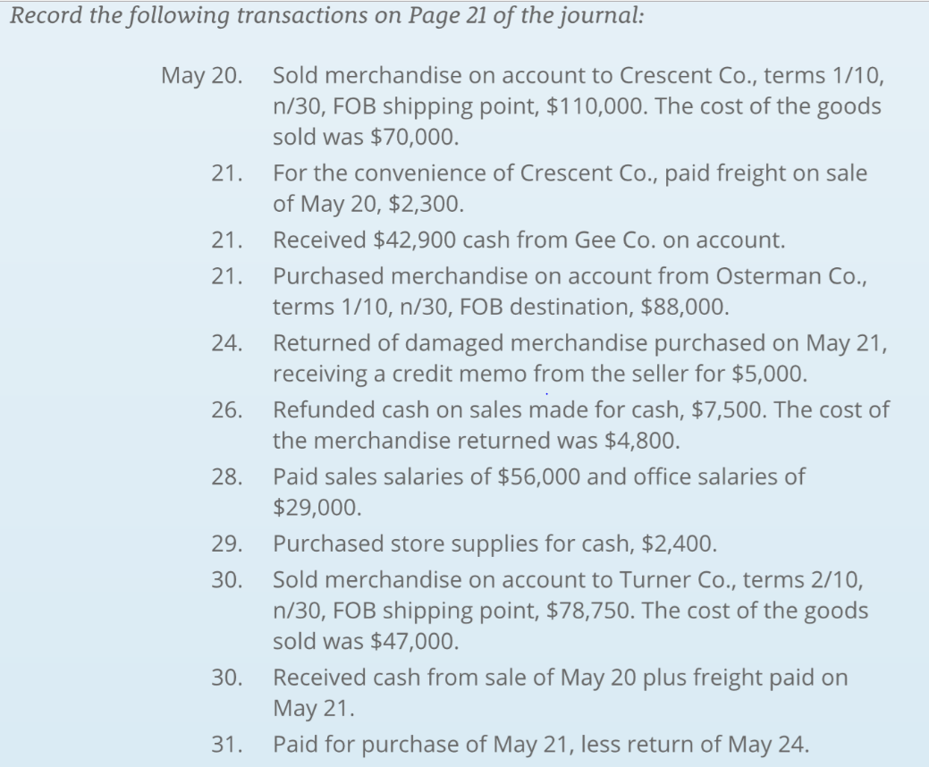 Continuing Problem InstructionsThe Continuing Problem for Palisade Creek Co.. is in your