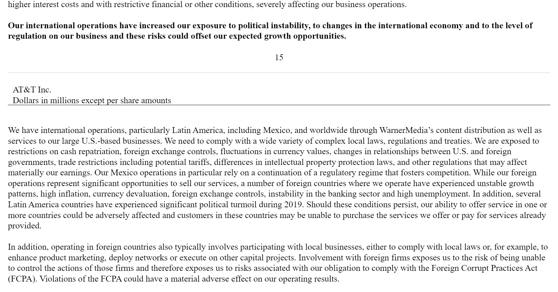 1A. RISK FACTORS In addition to the other information set forth in