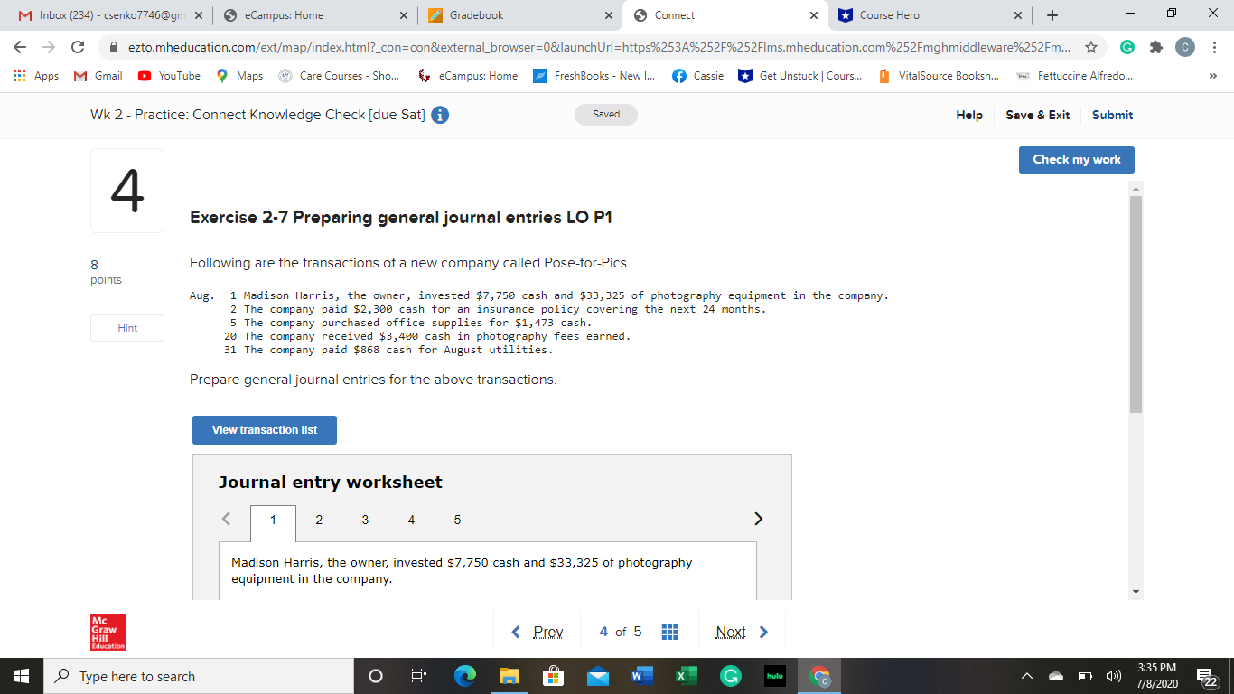 4 part question journal entry part two attached below acc 290t please