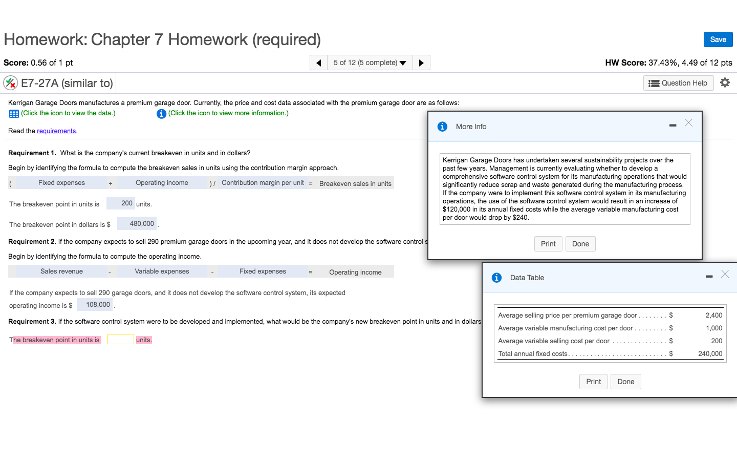 How do I find the fixed expense I know the formulas