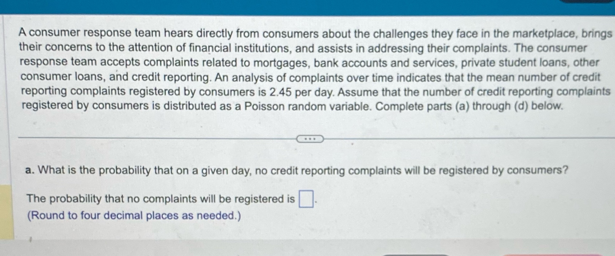 A consumer response team hears directly from consumers about the challenges