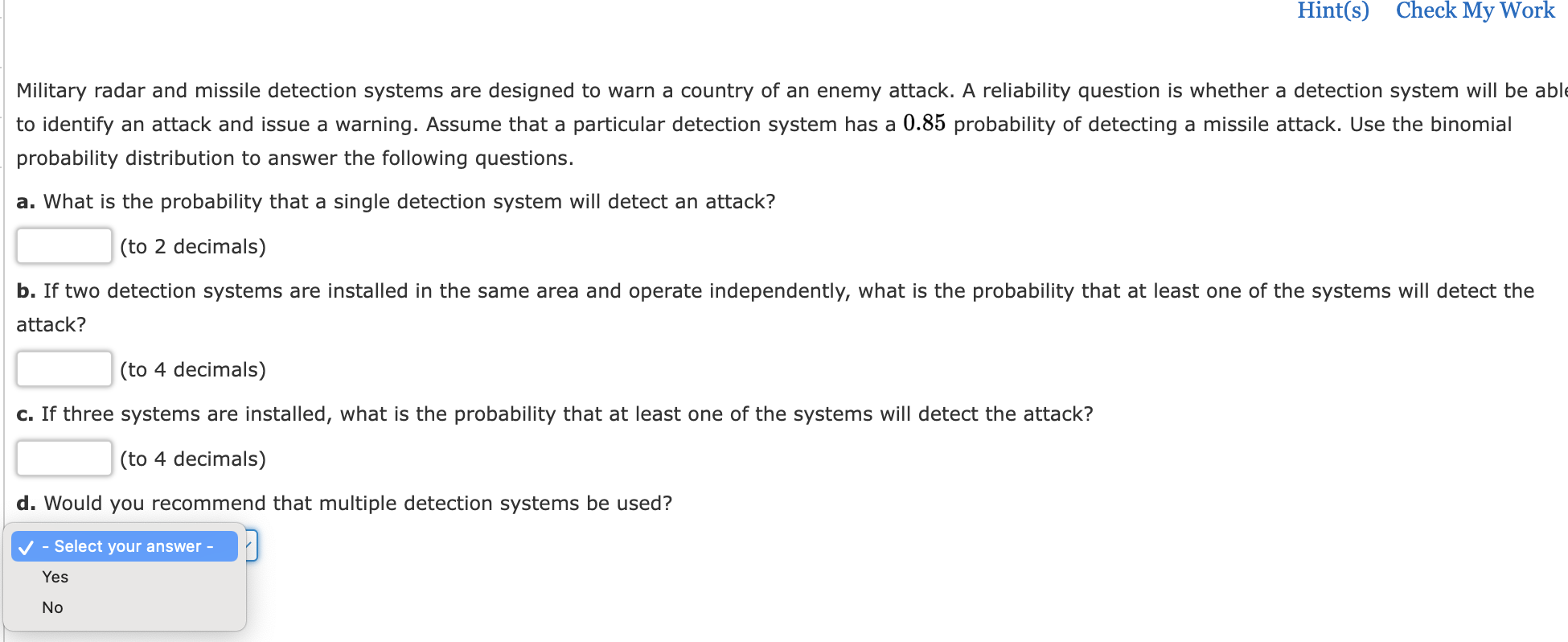 decimals) J Select your answer a Tree diagram #1 ility of one