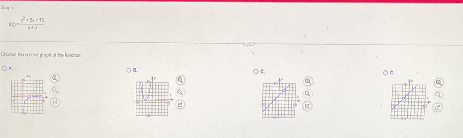  Graph x2 + 8x + 15 f(x ) = x +3