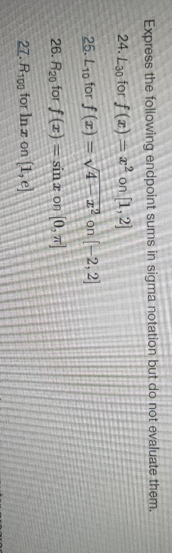 Explain only question 27. Please follow the instructions below. Express the following