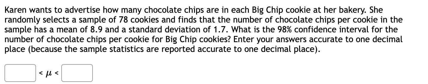 will not contain the true population mean minutes of concentration. 0 Question