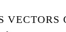 VECTORS