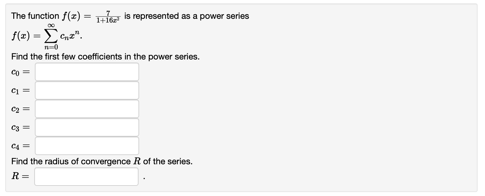 00 1+16a:2 f(:r) = Z cum\". 11:11 Find the first few coefficients