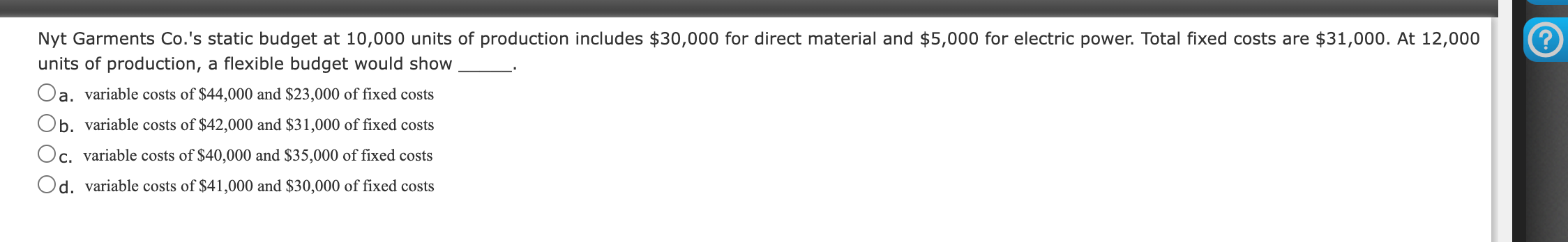 the cost of goods sold budget and the selling and administrative expenses