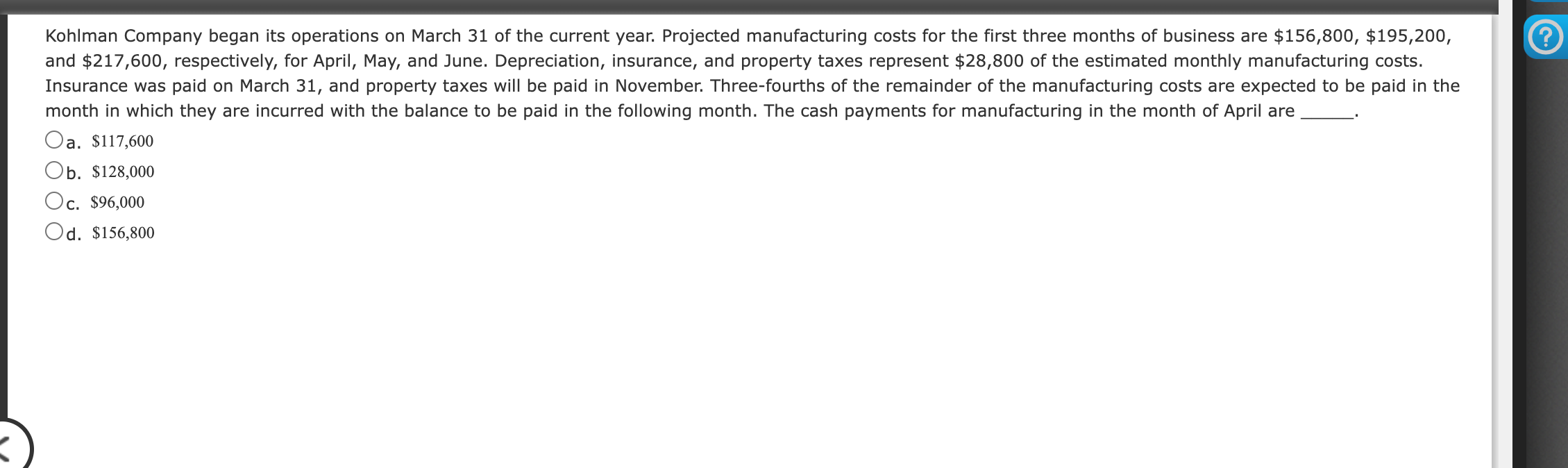 budget 0 b, the sales budget and the production budget 0 c_