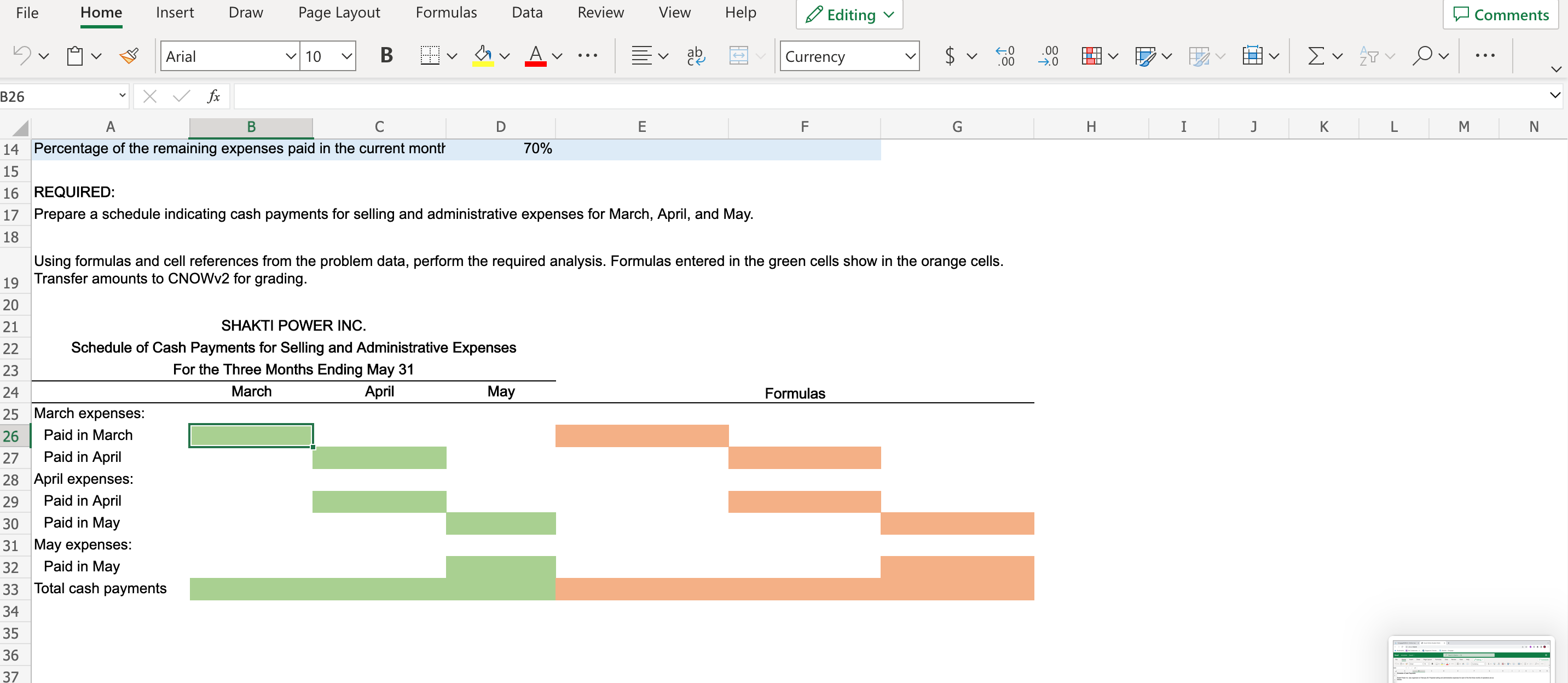 in the month following the sale, and the remainder in the following