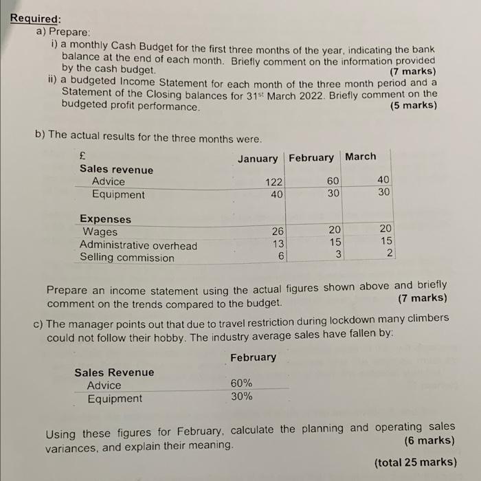 climber and the type of terrain the climber will operate in. The