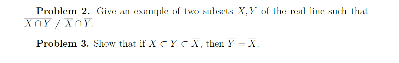 the real line such that XmYYnY Problem 3. Show that if X