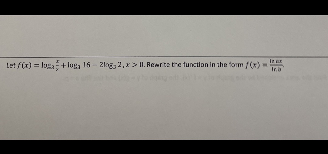  Let f (x) = 1083 2 " + log3 16 -