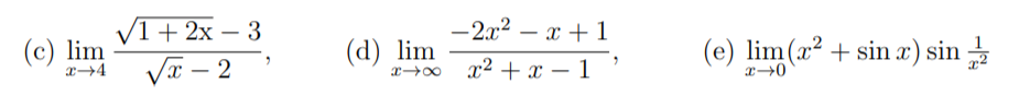 domain and range. 16. Find the following limits 2 211: (a) 31$