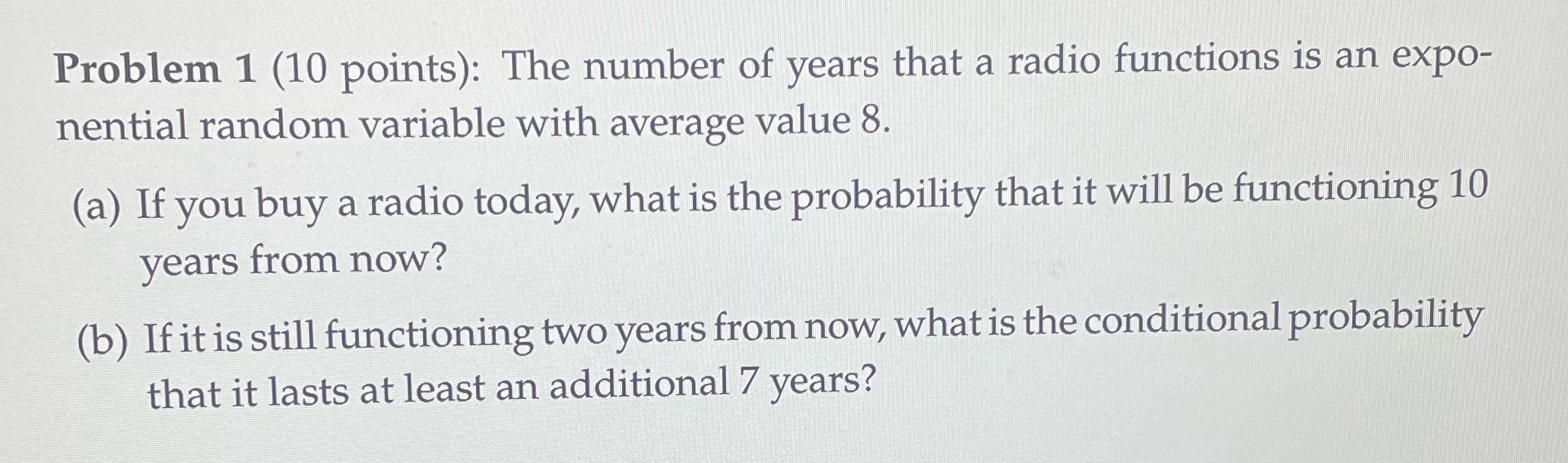 Show work and answer please Problem 1 (10 points): The number of