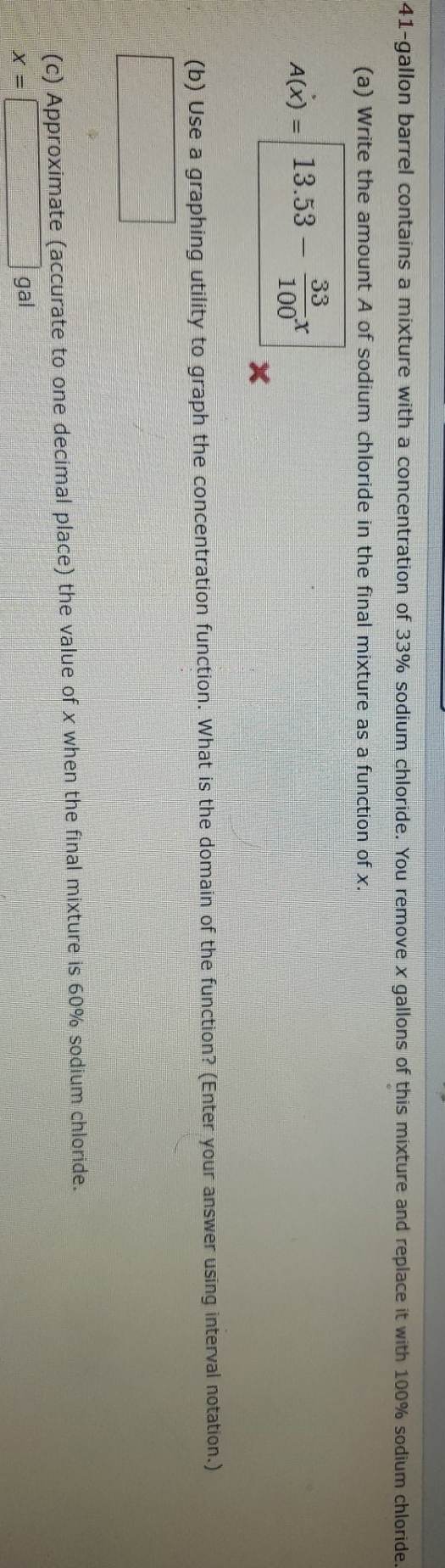 what am I doing wrong it said to remove x and replace