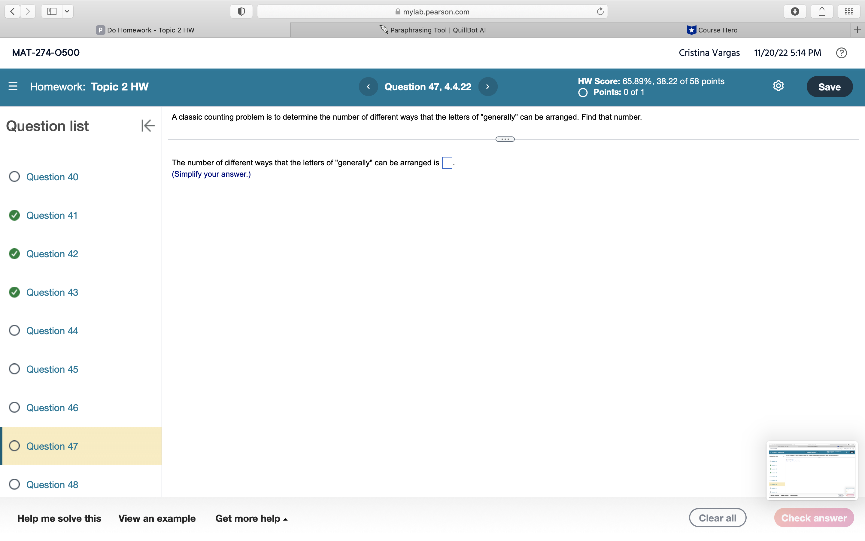  : V 0 mylabpearsoncom (j o [I] 333 a Do Homework