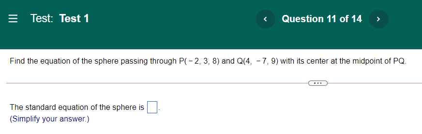 Please show solution workings thanks Test: Test 1 Find the equation of