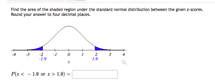 normal distribution. First z-score = [ Note: if it did not work,