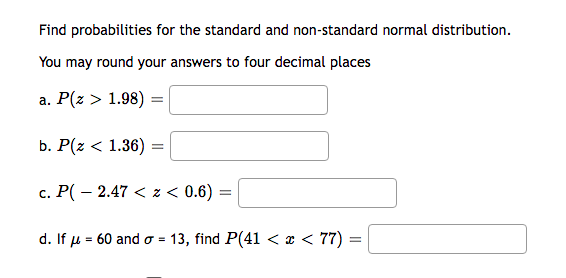 tr}...r switching your answer around] Second z-score = Find the z-score for