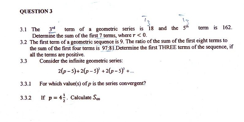 It's one question only i want full solution handwritten QUESTION 3 3.1